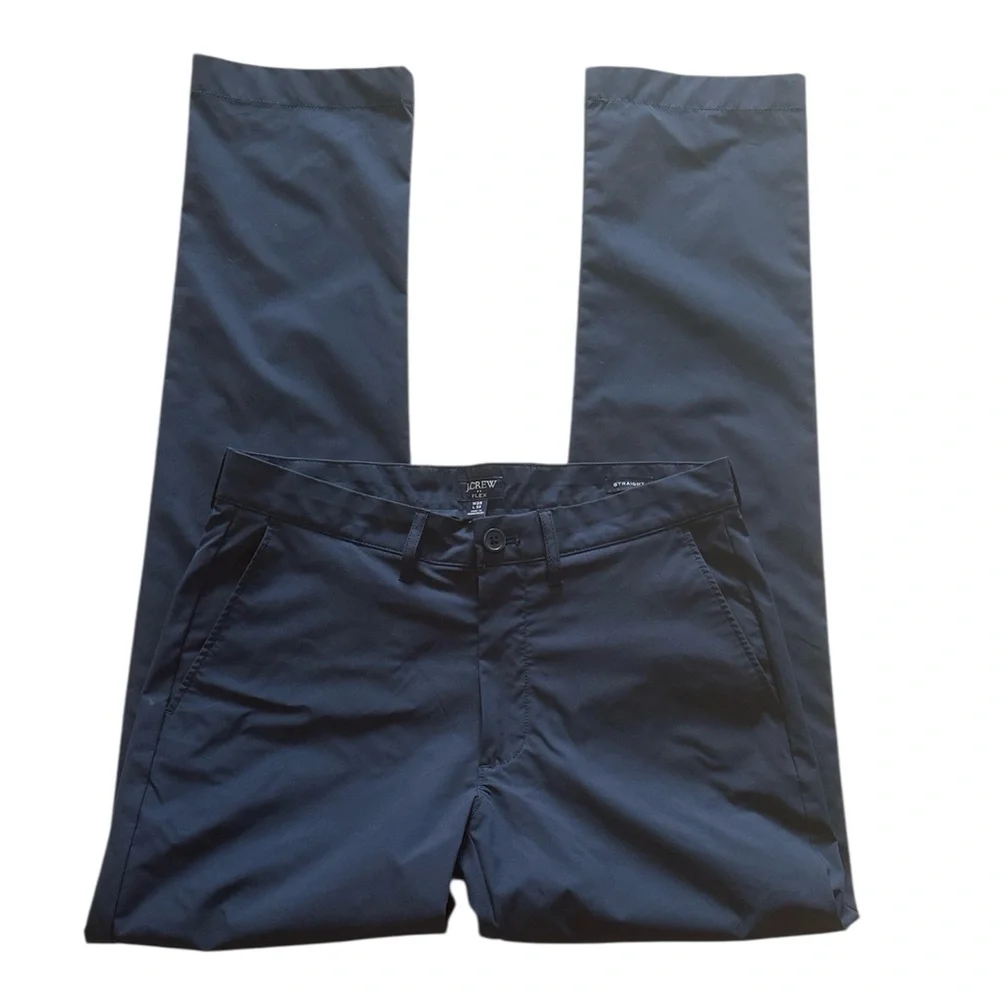 J Crew Flex Chino Pants Men’s 29x32 Navy Blue Straight Style Like New Condition